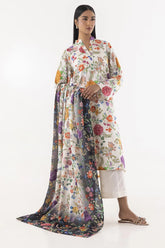 Stitched Multi Printed Shirt + Dupatta