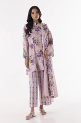 Stitched Multi Printed Shirt + Culotte +Dupatta