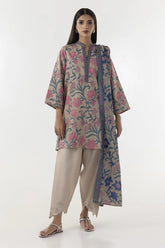 Stitched Multi Printed Shirt + Dupatta