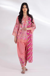 Stitched Muzlin Lawn Suit