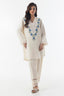 Stitched Beige Basic Embriodered Shirt+Shalwar