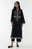 Stitched Black Embroidered Shirt + Culotte
