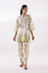 Stitched Printed Jacquard Shirt + Bottom