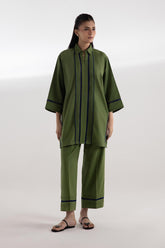 Stitched Slub Khaddar Shirt + Bottom