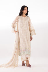 Stitched Organza Embroidered Suit