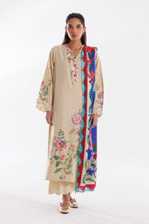 Stitched Khaddar Muzlin Suit