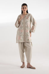 Stitched Embroidered Khaddar Slub Set
