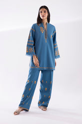 Stitched Embroidered Khaddar Slub