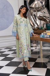 Stitched Embroidered Raw Silk Shirt + Trouser