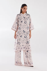 Stitched Satin Shirt + Culotte