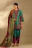 Unstitched Embroidered 3 Piece Muzlin Suit