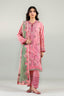 Unstitched Embroidered 3 Piece Muzlin Suit