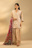 Unstitched Embroidered 3 Piece Muzlin Suit