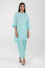 Stitched Blue Printed Shirt + Shalwar