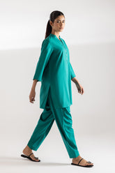 Stitched Dyed Lawn Set