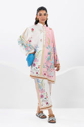 Stitched Printed Cambric Shirt + Culotte