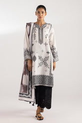Stitched Printed Linen Dupatta