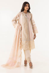 Stitched Embroidered Cotton Shirt + Shalwar + Dupatta