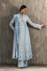 Stitched Luxury Embroidered Long Shirt + Bottom + Dupatta