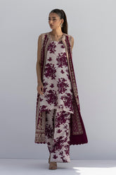 Stitched Luxury Raw Silk Front Open Jacket + Bottom