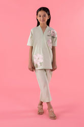 Stitched Kids Embroidered Lawn Set