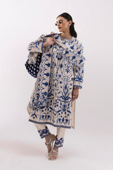 Stitched Embroidered Raw Silk Suit