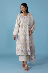 Stitched Lawn Embroidered Shirt + Culotte