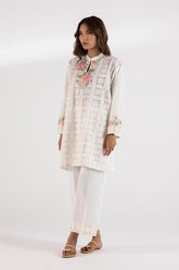 Stitched Lawn Embroidered Shirt + Culotte