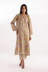 Stitched Lawn Embroidered Shirt + Culotte