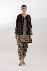 Stitched Embroidered Raw Silk Set