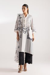 Stitched Embroidered Crepe Shirt