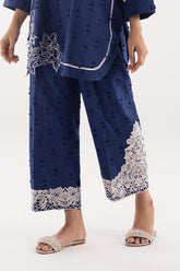 Stitched Embroidered Jacquard Culotte