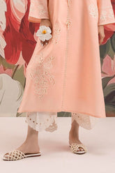 Stitched Embroidered Raw Silk Culotte