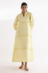 Stitched Dyed Cotton Dress