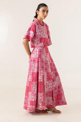 Stitched Floral Printed Shirt + Skirt