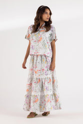 Stitched Printed Shirt + Skirt