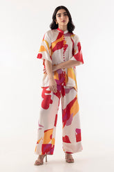 Stitched Multi Printed Cord Set