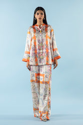 Stitched Satin Shirt + Culotte