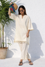 Stitched Khaddar Slub Shirt + Culotte