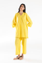 Stitched Dyed Brochia Shirt + Culotte