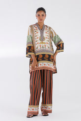 Stitched Printed Linen Shirt+ Shalwar