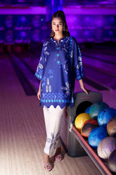 Stitched Printed Viscose Shirt + Culotte