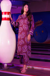 Stitched Printed Viscose Shirt + Culotte