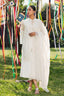 White Slub Embroidered Dupatta