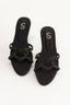 Black Embellished Slides