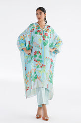 Stitched Printed Satin Shirt + Culotte