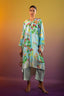 Stitched Printed Satin Shirt + Culotte