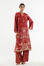 Stitched Printed Satin Shirt+ Culotte