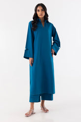 Stitched Blue Dyed Shirt + Culotte