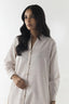 Stitched Cream Printed Shirt